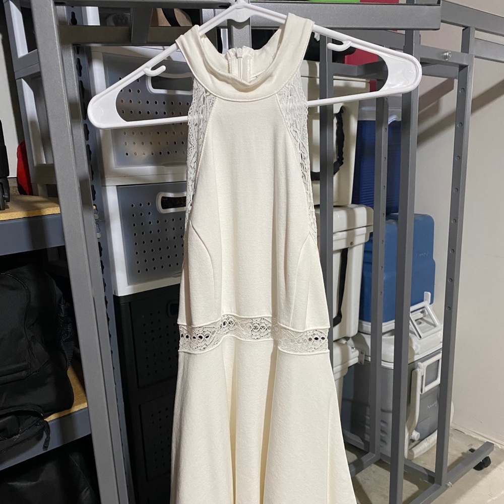 Lulu’s Dress - White Lace Skater Dress